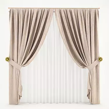 Elegant Togas Drapes 3D model image 1 