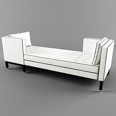 Mid-Century Dunbar Tête-à-Tête Sofa 3D model image 1 