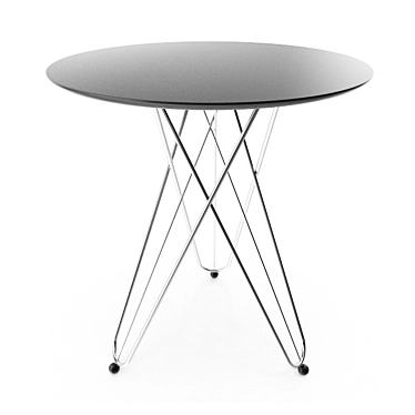 Elegant Wire Gueridon Table 3D model image 1 