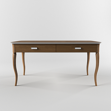 Elegant Dark Wood Table 3D model image 1 