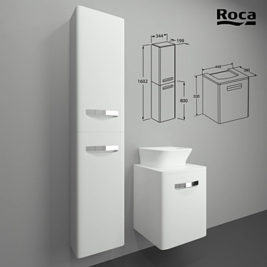 Roca The Gap Column Cabinet 3D model image 1 