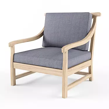 Saltram Lounge Chair - Outdoor Comfort 3D model image 1 