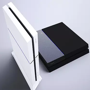 Ultimate Gaming Experience: Sony PS4 (Black+White) 3D model image 1 