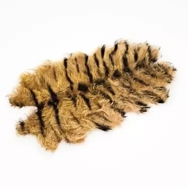 Luxury Tiger Fur Rug: Soft and Stylish 3D model image 1 