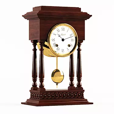 Elegant Hermle Judge Mantel Clock 3D model image 1 