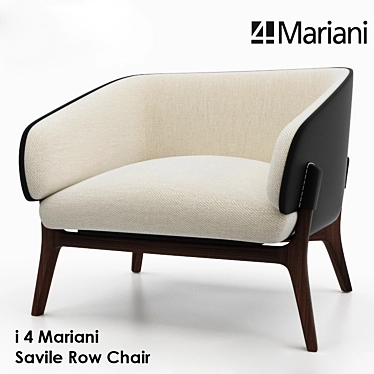 Luxury Mariani Savile Row Chair 3D model image 1 