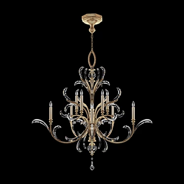 Silver Beveled Arcs Chandelier- 150cm Height, 142cm Width 3D model image 1 