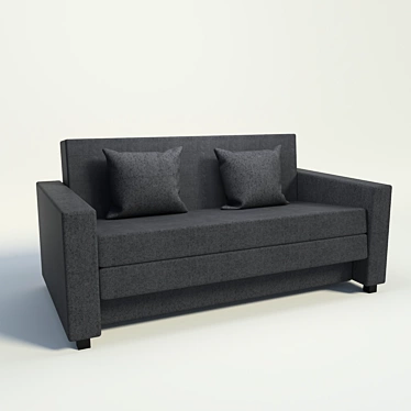 Spacious Bigdeo Sofa Bed - Comfort and Style Combined 3D model image 1 