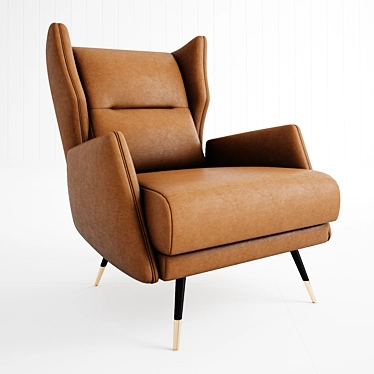 Aris Concept Leather Armchair 3D model image 1 