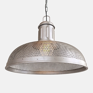 Vintage Iron Pendant Light: Daytona 3D model image 1 