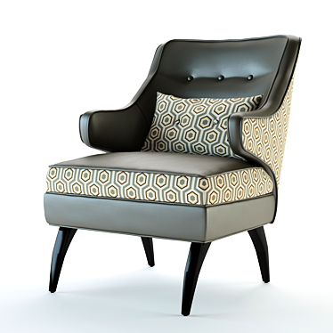 Title: Modern Grey Armchair 3D model image 1 