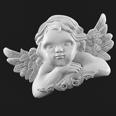 Title: Classic Angel Relief Sculpture 3D model image 1 