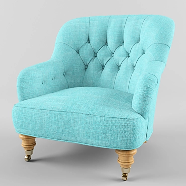 Elegant Linen Corrigan Chair 3D model image 1 