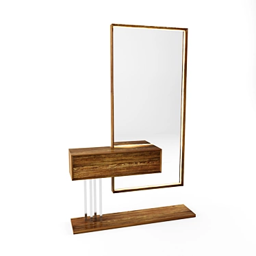 Elegant Illuminate Mirror for Your Hallway 3D model image 1 