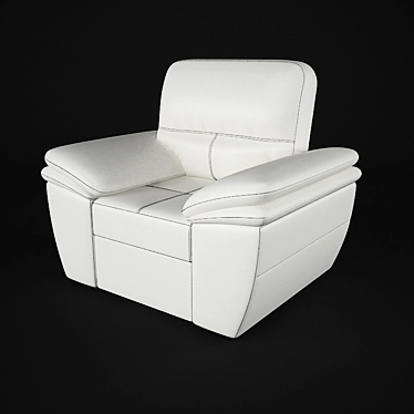 Lotus Arm Chair: Stylish and Ergonomic 3D model image 1 