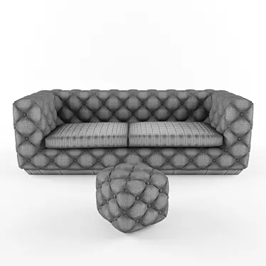 Elegant Victoria Couch by Gamma Arredamenti 3D model image 1 