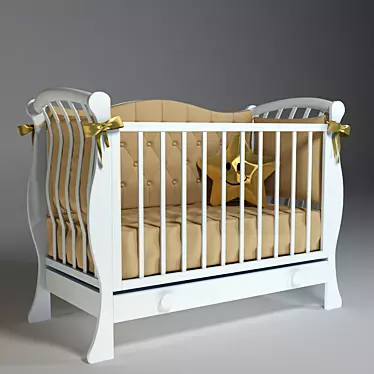 LeL Lily Cot-1200x600mm 3D model image 1 