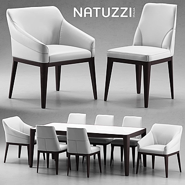 Elegant Set: Natuzzi Minerva 3D model image 1 