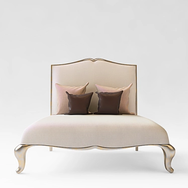 2014 Christopher Guy Sofa - Elegant Rectangular Upholstered Piece 3D model image 1 