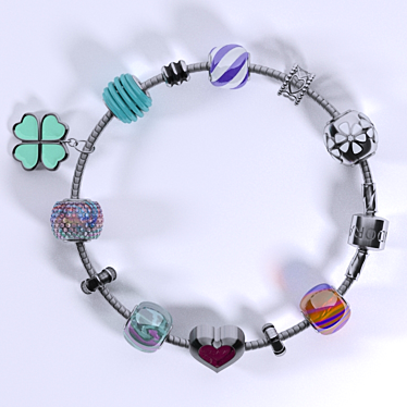 Pandora Charm Bracelet 3D model image 1 