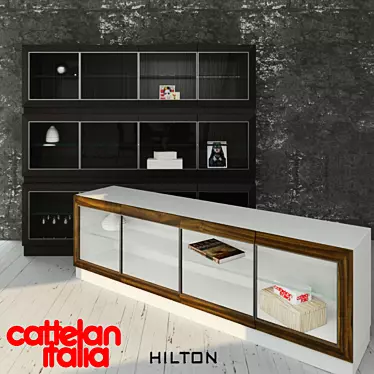 Cattelan Italia Hilton: Sophisticated Buffet with Accessories 3D model image 1 