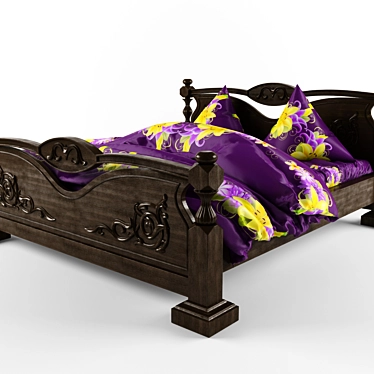 Classic Style Bed 3D model image 1 