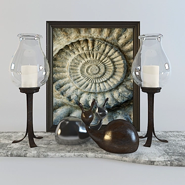 Whimsical Snail Candleholders 3D model image 1 