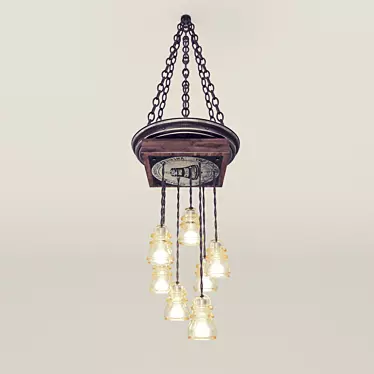 Industrial Loft Chandelier 3D model image 1 