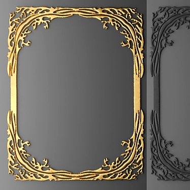 Gleaming Gold Frame 3D model image 1 