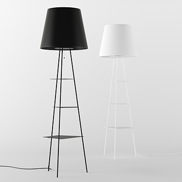 Elegant TRI.BE.CA. Floor Lamp 3D model image 1 