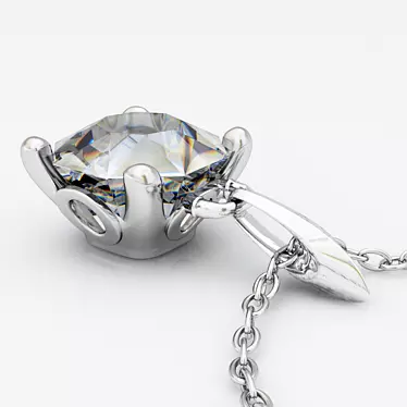 Shimmering Diamond Necklace 3D model image 1 