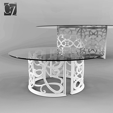 FLORA: Elegant Table by CorteZari 3D model image 1 