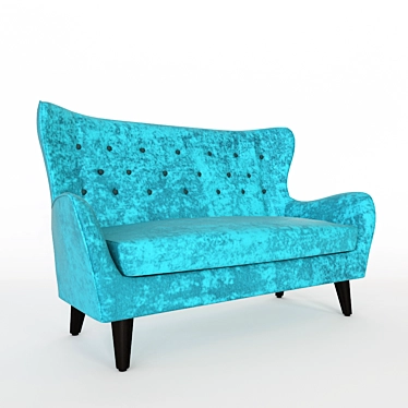 Pola Double Sofa: Modern and Classic Harmony 3D model image 1 