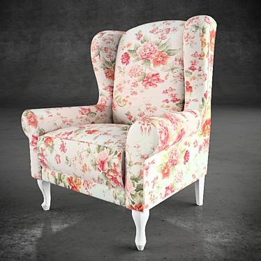 Elegant Lisa Armchair | W90 D75 H105 3D model image 1 