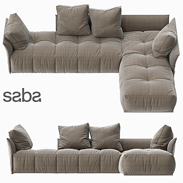Elegant Saba Pixel Sofa: Stylish Comfort 3D model image 1 