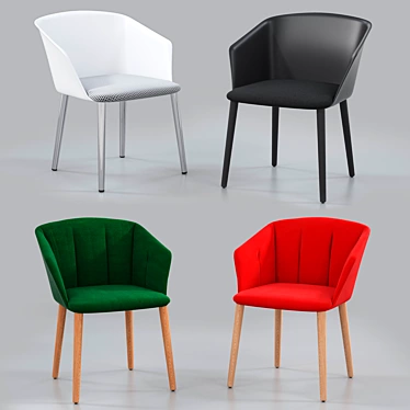 Zanotta Liza 2271: Elegant Chair with Versatile Textures 3D model image 1 