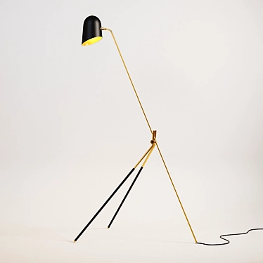 Elegant Sol Floor Lamp - 65Lx84.5Wx155.5H 3D model image 1 