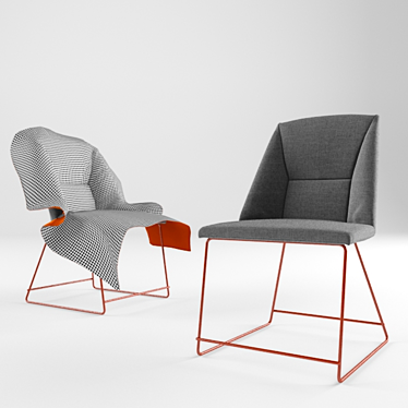 Compact Modern Armchair 3D model image 1 