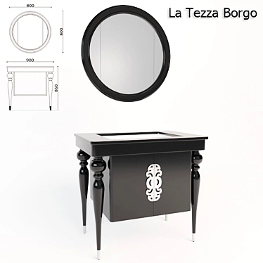 Italian Bathroom Furniture with Marble Top 3D model image 1 