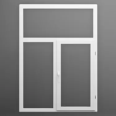 Durable Metal-Plastic Window | 1650x1200mm 3D model image 1 