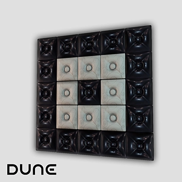 Elegant Noir Capitone Mosaic 3D model image 1 