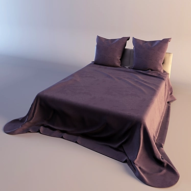 Luxury Bedset: Cozy Bedding Set 3D model image 1 