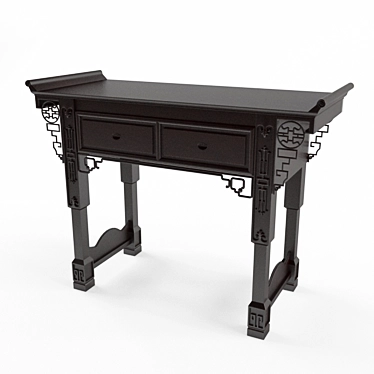 Oriental Style Table: Exquisite Design 3D model image 1 