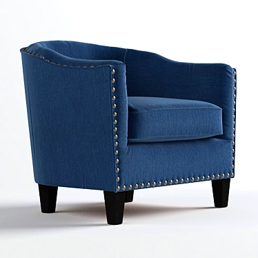 Harlow Upholstered Armchair by RotteryBarn 3D model image 1 