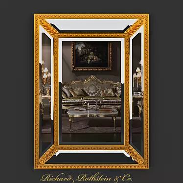 Double Framed Giltwood Formal Mirror