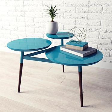 Elegant Clover Coffee Table 3D model image 1 