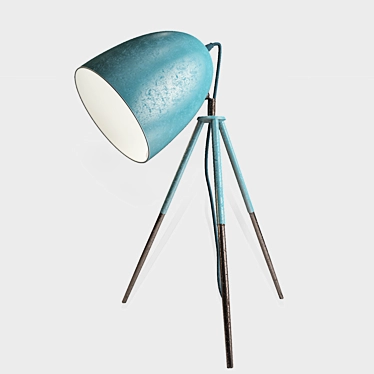 EGLO 74538 Pendant Light - Brass & Blue Steel 3D model image 1 