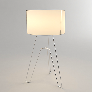Sleek Contemporary Floor Lamp 3D model image 1 