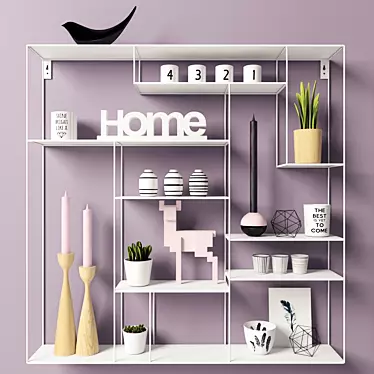 Labyrint Metal Shelf: Sleek & Stylish 3D model image 1 