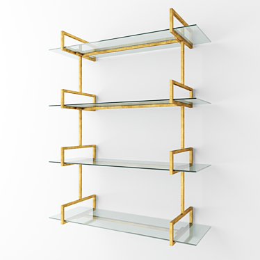  Auley Wall Shelf: Unique Glass and Metal Design 3D model image 1 